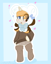 Size: 800x1000 | Tagged: safe, artist:dreamyeevee, oc, oc only, oc:ribbonline plush, anthro, clothes, socks, sweater