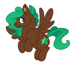 Size: 1823x1525 | Tagged: safe, artist:theperfecta, oc, oc only, oc:writer's block, pegasus, pony, ambiguous gender, cutie mark, ear piercing, earring, flying, jewelry, piercing, ponysona, simple background, solo, transparent background
