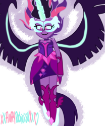 Size: 1024x1229 | Tagged: safe, artist:xxfluffypachirisuxx, sci-twi, twilight sparkle, equestria girls, g4, my little pony equestria girls: friendship games, female, midnight sparkle, simple background, solo, transparent background