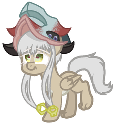 Size: 754x814 | Tagged: safe, artist:huirou, pony, base used, made in abyss, nanachi, ponified, solo