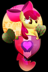 Size: 800x1206 | Tagged: safe, artist:ii-art, apple bloom, earth pony, pony, g4, apple tree, female, filly, smiling, solo, tree