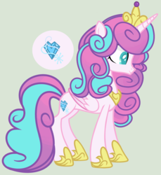 Size: 2896x3160 | Tagged: safe, artist:starfalldawn, princess flurry heart, pony, g4, female, high res, older, older flurry heart, simple background, solo