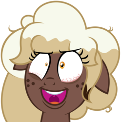 Size: 3000x3000 | Tagged: safe, artist:besttubahorse, oc, oc only, oc:sweet mocha, .svg available, bloodshot eyes, bust, dark circles, eye twitch, faic, female, freakout, freckles, high res, laughing, mare, portrait, simple background, solo, svg, transparent background, vector