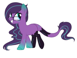 Size: 1369x1030 | Tagged: safe, artist:absolitedisaster08, oc, oc only, earth pony, pony, augmented tail, female, glasses, mare, simple background, solo, transparent background