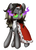 Size: 627x859 | Tagged: safe, artist:shusu, king sombra, pony, unicorn, g4, curved horn, glowing eyes, horn, queen umbra, rule 63, simple background, smiling, solo, sombra eyes, white background