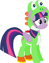 Size: 341x438 | Tagged: safe, artist:selenaede, artist:user15432, twilight sparkle, alicorn, dinosaur, pony, yoshi, g4, barely pony related, base used, clothes, cosplay, costume, crossover, nintendo, shoes, solo, super mario bros., super smash bros., twilight sparkle (alicorn), yoshilight