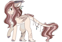 Size: 3000x2048 | Tagged: safe, artist:cinnamontee, oc, oc only, pegasus, pony, female, high res, horns, mare, simple background, solo, transparent background
