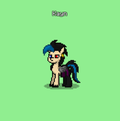 Size: 394x397 | Tagged: safe, pony, pony town, clothes, cosplay, costume, green background, kayn, league of legends, simple background, solo