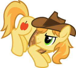 Size: 5786x5174 | Tagged: safe, artist:osipush, braeburn, earth pony, pony, g4, absurd resolution, alternate gender counterpart, alternate universe, bucking, cutie mark, looking back, male, simple background, solo, stallion, transparent background