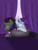 Size: 2100x2800 | Tagged: safe, artist:itssopanda, king sombra, oc, oc:crystal dawn, pony, unicorn, g4, canon x oc, curved horn, dawnbra, female, high res, horn, male, mare, sleeping, straight, zzz