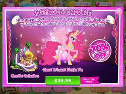 Size: 2048x1536 | Tagged: safe, artist:yukandasama, gameloft, idw, cheerilee, pinkie pie, alicorn, pony, g4, spoiler:comic, spoiler:comic57, advertisement, alicornified, beautiful, costs real money, crack is cheaper, equestria is doomed, female, game, game screencap, greed, greedloft, idw showified, introduction card, majestic, mare, pinkiecorn, princess of chaos, princess pinkie pie, race swap, raised hoof, solo, this will end in parties, why gameloft why, xk-class end-of-the-world scenario