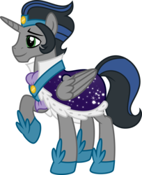 Size: 4484x5501 | Tagged: safe, artist:osipush, king sombra, alicorn, pony, g4, absurd resolution, alicornified, alternate gender counterpart, alternate universe, good king sombra, male, race swap, raised hoof, role reversal, simple background, solo, sombracorn, stallion, transparent background, vector