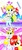 Size: 562x1280 | Tagged: safe, artist:liaaqila, apple bloom, scootaloo, sweetie belle, earth pony, human, pegasus, pony, unicorn, g4, 2 panel comic, :p, adorabloom, comic, crossover, cute, cutealoo, cutie mark crusaders, diasweetes, photo booth, silly, silly pony, star butterfly, star vs the forces of evil, tongue out, traditional art