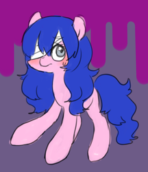 Size: 578x670 | Tagged: safe, artist:shusu, oc, oc only, earth pony, pony, blushing, eyepatch sweat, solo