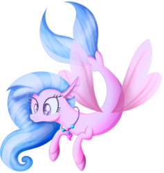 Size: 2743x2894 | Tagged: safe, artist:kimmyartmlp, silverstream, seapony (g4), g4, school daze, season 8, female, high res, necklace, seapony silverstream, simple background, solo, speedpaint available, transparent background, watermark