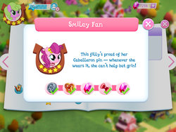 Size: 2048x1536 | Tagged: safe, gameloft, daisy, flower wishes, pony, g4, game, game screencap, introduction card, unnamed character, unnamed pony