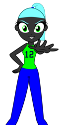 Size: 2458x5013 | Tagged: safe, alternate version, queen chrysalis, equestria girls, equestria girls specials, g4, my little pony equestria girls: dance magic, 12th man, american football, base used, equestria girls-ified, female, nfl, seattle seahawks, solo, vector