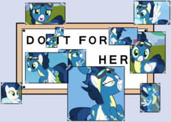 Size: 1063x759 | Tagged: safe, screencap, high winds, g4, my little pony: friendship is magic, newbie dash, parental glideance, secret of my excess, best pony, cute, do it for her, exploitable meme, male, meme, the simpsons, wonderbolts