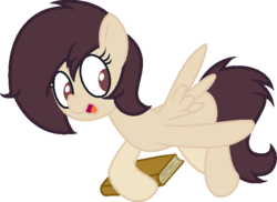 Size: 684x498 | Tagged: safe, artist:vlados15, oc, oc only, pegasus, pony, base used, book, female, mare, simple background, solo, transparent background