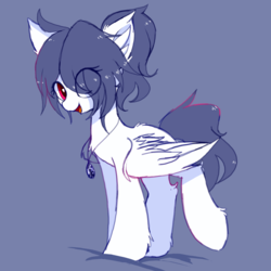 Size: 1500x1500 | Tagged: safe, artist:heddopen, oc, oc only, pegasus, pony, chest fluff, ear fluff, female, jewelry, mare, necklace, solo, wings