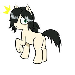 Size: 3000x3000 | Tagged: safe, artist:scraggleman, oc, oc only, oc:floor bored, earth pony, pony, female, hair over one eye, high res, looking at you, looking back, looking back at you, mare, raised hoof, rear view, simple background, solo, white background