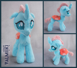 Size: 1640x1440 | Tagged: safe, artist:valmiiki, ocellus, changedling, changeling, g4, school daze, cute, diaocelles, floppy ears, irl, photo, plushie, smiling, solo