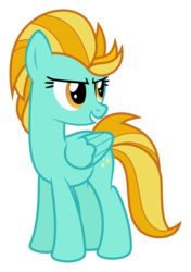 Size: 751x1065 | Tagged: safe, lightning dust, pegasus, pony, g4, female, mare, simple background, smiling, solo, transparent background, vector