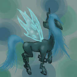 Size: 512x512 | Tagged: safe, artist:awkwardlyanonymous, queen chrysalis, changeling, changeling queen, g4, female, solo