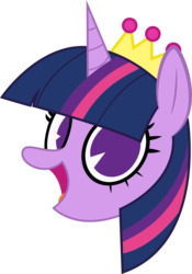Size: 787x1125 | Tagged: safe, artist:binkyt11, twilight sparkle, alicorn, pony, g4, the maud couple, .svg available, bust, crown, female, i never learned to read, inkscape, jewelry, looking at you, mare, pac-man eyes, regalia, simple background, smiling, solo, svg, transparent background, twilight sparkle (alicorn), vector