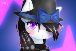 Size: 2400x1600 | Tagged: safe, artist:shan3ng, oc, oc only, oc:yasashi, pony, bust, female, hat, mare, portrait, solo