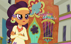 Size: 1154x718 | Tagged: safe, artist:foreverbunkey123, saffron masala, equestria girls, g4, spice up your life, base used, equestria girls-ified, female, solo