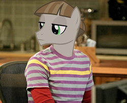 Size: 611x499 | Tagged: safe, mudbriar, g4, the maud couple, sheldon cooper, the big bang theory