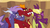 Size: 1280x720 | Tagged: safe, screencap, garble, spear (g4), vex, dragon, dragon quest, g4, my little pony: friendship is magic, arm around neck, teenaged dragon, trio, whispering