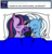 Size: 490x511 | Tagged: safe, artist:dekomaru, trixie, twilight sparkle, oc, oc:nyx, alicorn, pony, unicorn, tumblr:ask twixie, g4, ask, bed, female, lesbian, ship:twixie, shipping, spanish, translation, tumblr