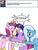 Size: 600x800 | Tagged: safe, artist:dekomaru, princess cadance, trixie, twilight sparkle, alicorn, pony, unicorn, tumblr:ask twixie, g4, ask, female, lesbian, pregnant, ship:twixie, shipping, spanish, translation, tumblr