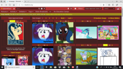 Size: 1366x768 | Tagged: safe, derpibooru exclusive, flash sentry, princess ember, queen chrysalis, rarity, starlight glimmer, sweetie belle, trixie, twilight sparkle, oc, oc:theme, alicorn, changeling, changeling queen, pegasus, pony, derpibooru, g4, april fools, april fools 2018, april fools joke, communism, cyrillic, derpibooru ponified, female, glimmerbooru, male, mare, meta, ponified, russian, screenshots, stalin glimmer, stallion, twilight sparkle (alicorn)