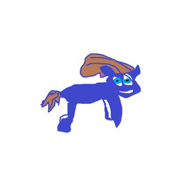 Size: 600x600 | Tagged: safe, artist:bela, derpibooru exclusive, oc, oc:bela blueball, earth pony, pony, 1000 hours in ms paint, male, simple background, white background