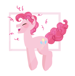 Size: 769x774 | Tagged: safe, pinkie pie, earth pony, pony, g4, bubble berry, happy, male, pronking, rule 63, smiling, solo