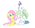 Size: 1797x1420 | Tagged: safe, artist:rvceric, fluttershy, oc, oc:emerald green, bird, earth pony, pegasus, pony, g4, female, mare, simple background, sleeping, white background, zzz