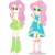 Size: 1475x1475 | Tagged: safe, artist:mewtwo-ex, fluttershy, equestria girls, g4, my little pony equestria girls: better together, boots, clothes, comparison, cute, dress, equestria girls prototype, feet, female, fluttershy boho dress, fluttershy's skirt, geode of fauna, sandals, shoes, shyabetes, simple background, skirt, smiling, socks, tank top, transparent background, vector