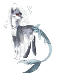 Size: 2732x3500 | Tagged: safe, artist:knaranayama, oc, oc only, oc:yasaeng, original species, shark pony, female, high res, simple background, solo, transparent background