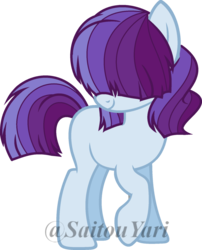 Size: 800x988 | Tagged: dead source, safe, artist:t-aroutachiikun, oc, oc only, earth pony, pony, bangs, blank flank, female, hair over eyes, hidden eyes, mare, simple background, solo, transparent background