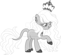 Size: 1024x922 | Tagged: safe, artist:magicdarkart, oc, oc only, earth pony, pony, crown, female, jewelry, mare, regalia, simple background, solo, transparent background, watermark