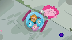 Size: 1280x720 | Tagged: safe, screencap, pinkie pie, pukwudgie, g4, school daze, season 8, monster, party cannon, youtube link
