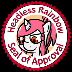 Size: 1205x1200 | Tagged: safe, artist:pokefound, oc, oc:crimson prose, pony, unicorn, author:headless rainbow, bust, pigtails, seal of approval, solo