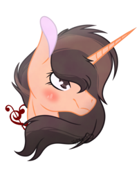Size: 3152x3915 | Tagged: safe, artist:marielle5breda, oc, oc only, oc:puck, pony, unicorn, bust, female, high res, mare, portrait, simple background, solo, transparent background