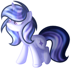 Size: 498x486 | Tagged: safe, artist:macaroonburst, oc, oc only, oc:moondust, pony, unicorn, female, mare, simple background, solo, transparent background