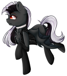 Size: 2127x2396 | Tagged: safe, artist:sketchyhowl, oc, oc only, bat pony, pony, clothes, female, high res, mare, simple background, solo, transparent background