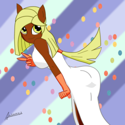 Size: 1800x1800 | Tagged: safe, artist:archooves, oc, oc:xocolatl, equestria girls, g4, clothes, cute, dress, equestria girls-ified, ponied up, tail