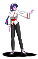 Size: 2528x3888 | Tagged: safe, artist:nekohybrid, twilight sparkle, equestria girls, g4, chizuru kagura, clothes, commission, cosplay, costume, crossover, female, high res, king of fighters, simple background, solo, transparent background